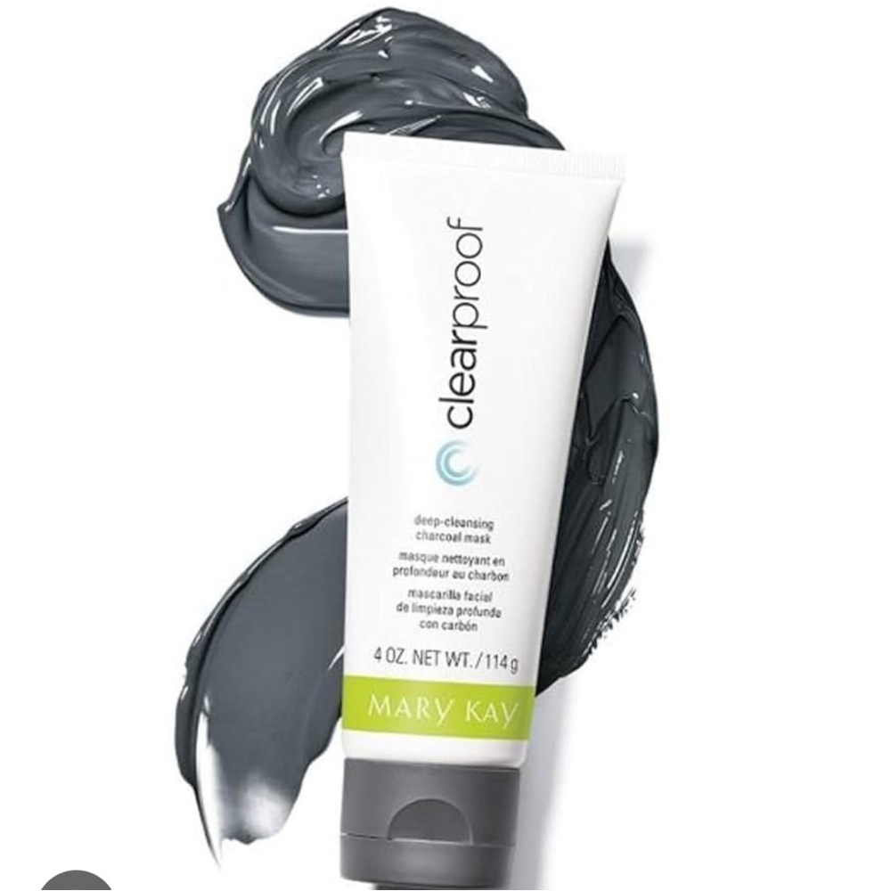 Mary Kay Clearproof Charcoal Mask with Gray and Green Accents